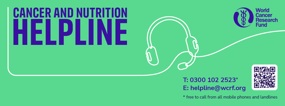 World Cancer Research Fund launches Nutrition and Living with Cancer Helpline